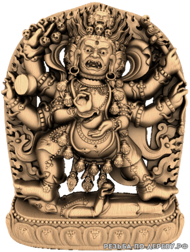 Резное панно Буддийская тематика №1 из дерева