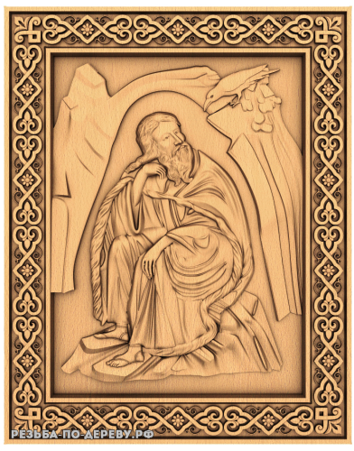 Резная икона Илья Пророк №2 из дерева