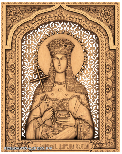 Резная икона Святая Елена №2 из дерева