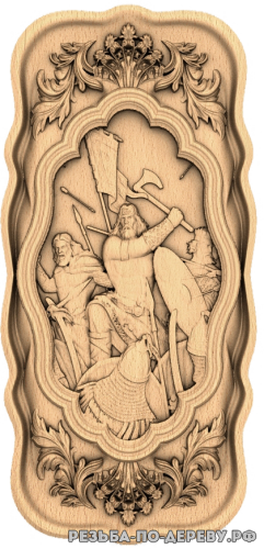 Резное панно Русы (3 серия) из дерева