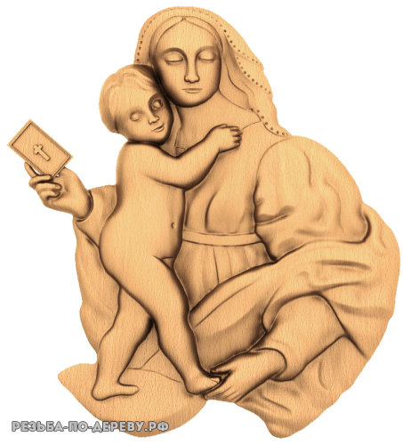 Резная икона Богородица №9 из дерева