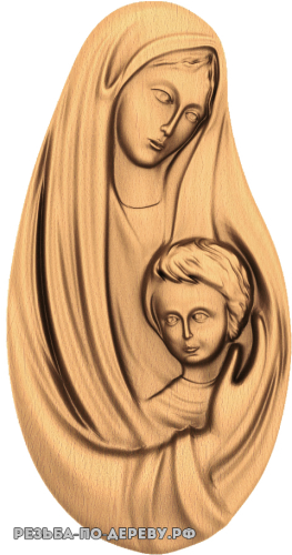 Резная икона Богородица №10 из дерева