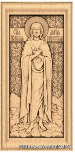 Резная икона Святая Мария Египетская (2) из дерева
