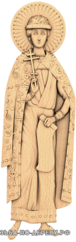 Резная икона Святой Царевич Дмитрий Угличский из дерева