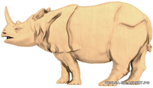 Носорог (4) из дерева