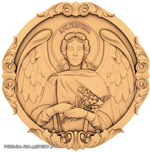 Резная икона Архангел Гавриил №2 из дерева