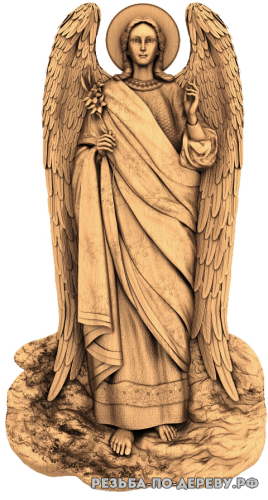 Резная икона Архангел Гавриил №4 из дерева