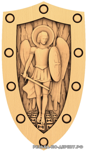 Резная икона Архангел Михаил №8 из дерева
