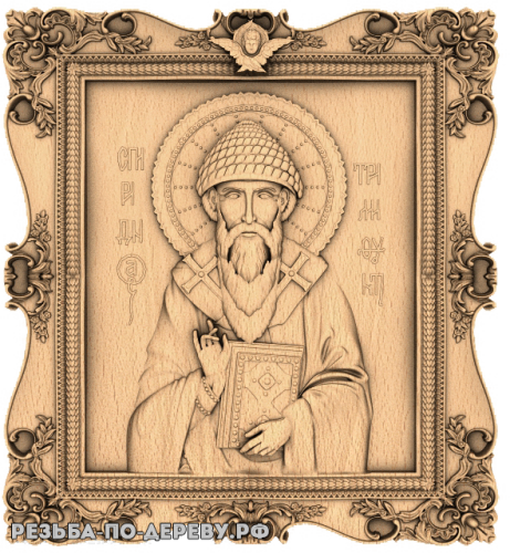 Резная икона Святой Спиридон (3) из дерева