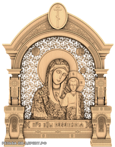 Резная икона Божья Матерь Казанская #6 из дерева