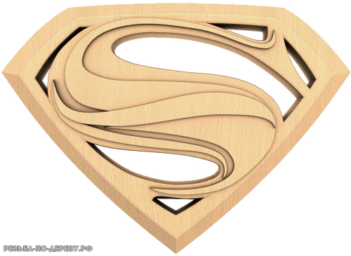 Резное панно Superman (Супермен) из дерева