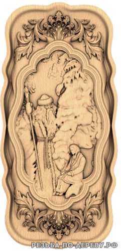 Резное панно Морозко (3 серия) из дерева