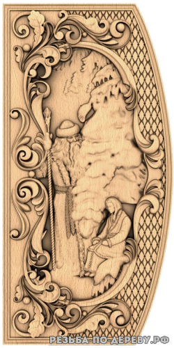 Резное панно Морозко (5 серия) из дерева