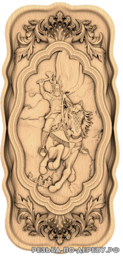 Резное панно Перун (3 серия) из дерева