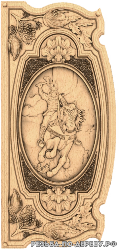Резное панно Перун (4 серия) из дерева