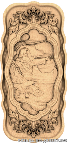 Резное панно Стрибог (3 серия) из дерева