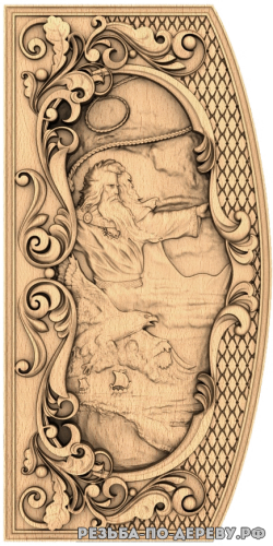 Резное панно Стрибог (5 серия) из дерева