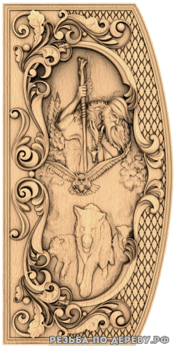 Резное панно Чернобог (5 серия) из дерева