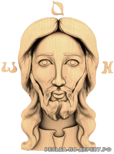 Резная икона Иисус №15 из дерева