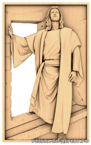 Резная икона Иисус №16 из дерева