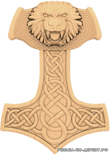 Резное панно Узорчатый крест №2 из дерева