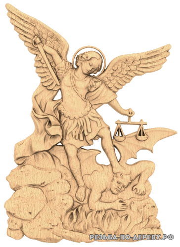 Резная икона Архангел Михаил #10 из дерева