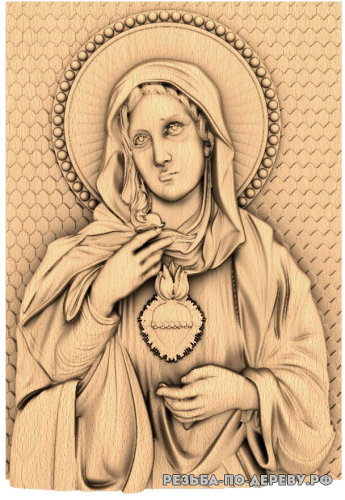 Резная икона Святоая Мария (2) из дерева