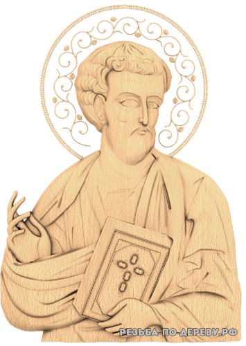 Резная икона Святой Лука (4) из дерева