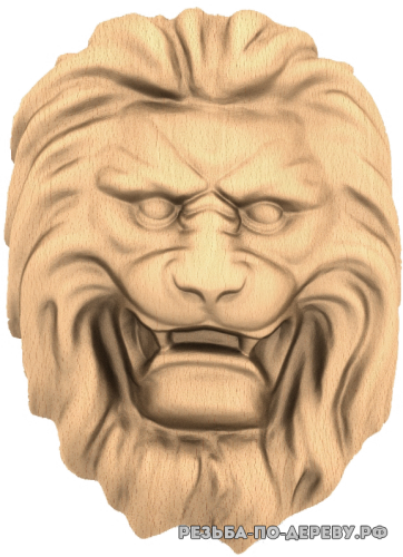 Голова Льва (19) из дерева