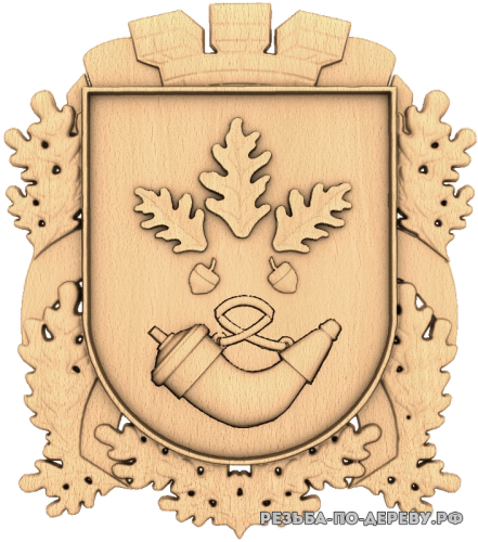 Герб Кривого Рога из дерева