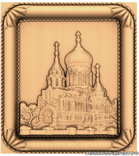 Памятник архитектуры в резьбе - резное изделие из дерева
